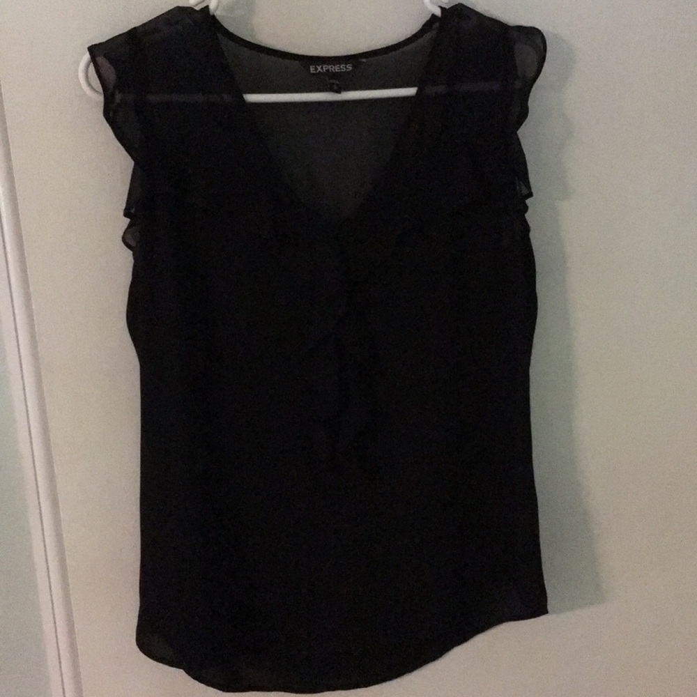 BNWOT Express black sleeveless blouse